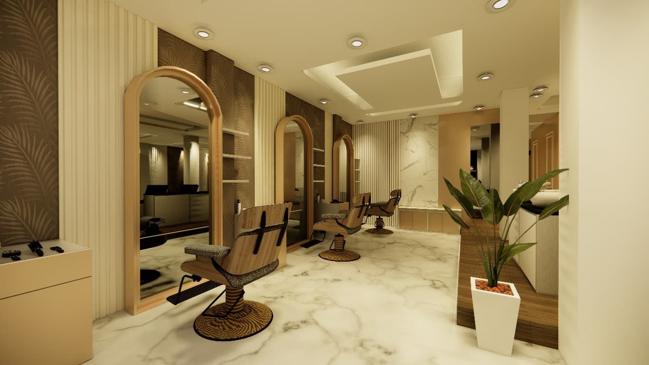 Refined salon interior