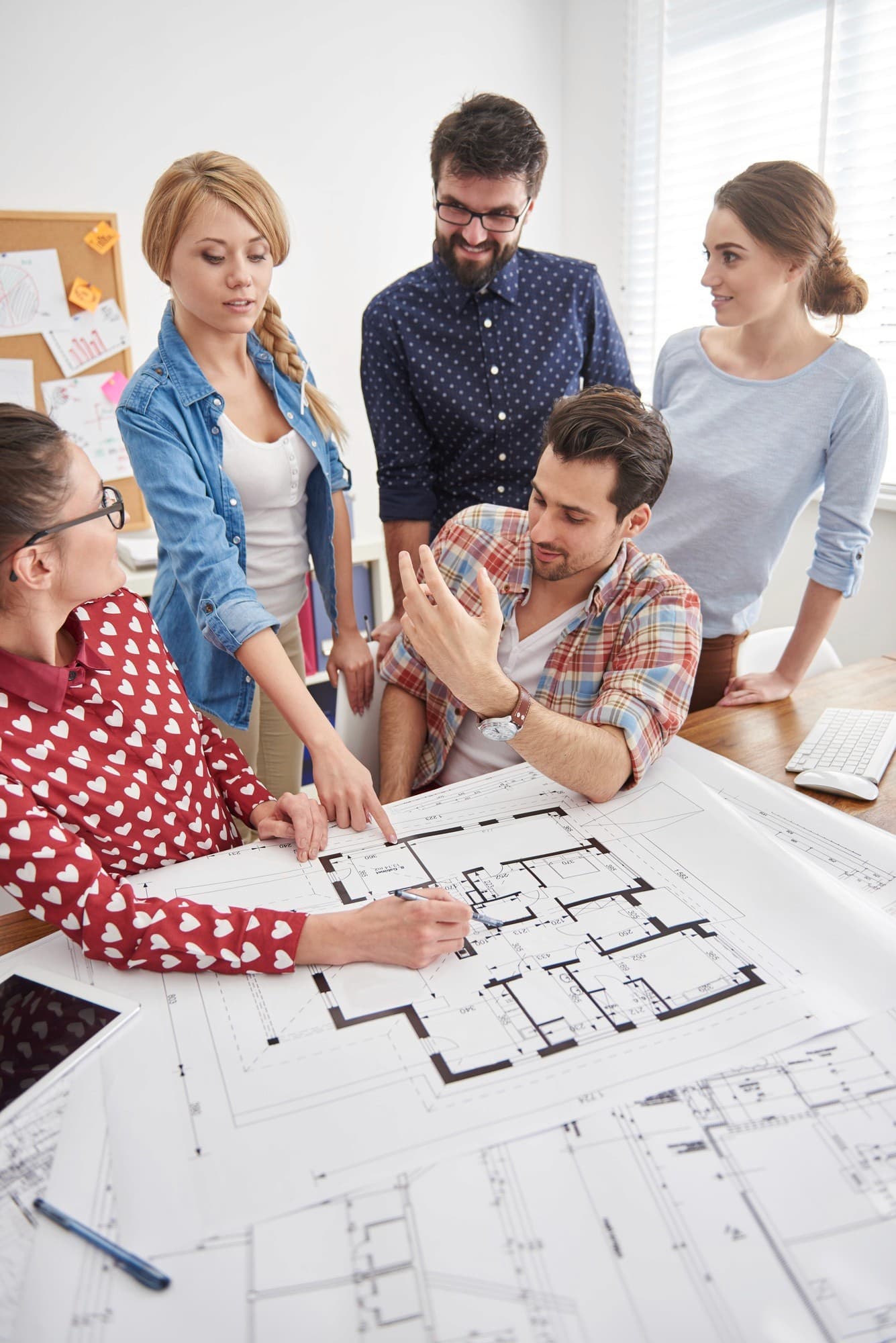 Architectural design team at work